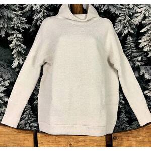 RDI Womens Medium Sweater Beige Oatmeal Mock Neck Dolman Sleeve Pullover Knit